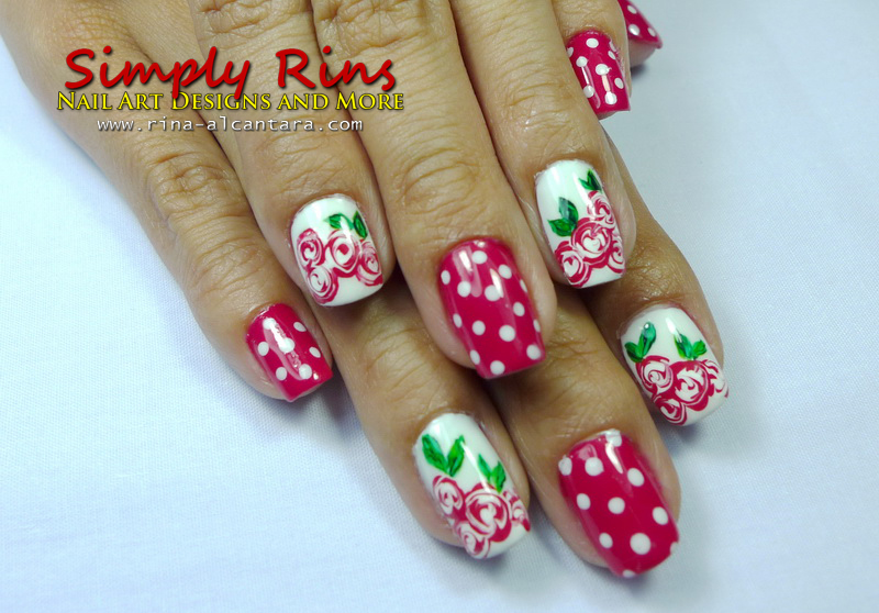 Nail Art Designs For Valentines Day. Valentine#39;s nail art design